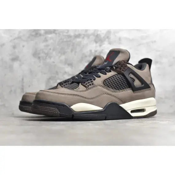 Travis Scott x Air Jordan 4 Retro "Brown" (Canary) — Brown / Black / Off-White