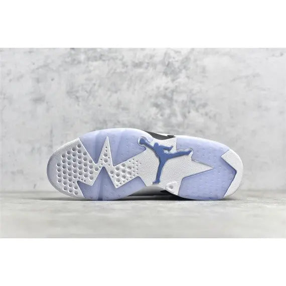 Air Jordan 6 Retro "UNC White" (UNC Home) — White / University Blue / Navy